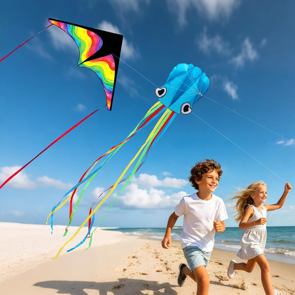 Xida Butterfly Kites for Kids and Adults Easy to Fly - 3 Pack (Delta+ Pink Butterfly+Octopus) - image 4