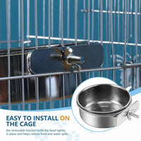 2Pcs Stainless Steel Bird Feeding Bowls - image 4