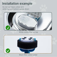 40 Pcs Cat Water Fountain Filters,20 Pack Cat Water Fountain Replacement Filters & 20 Pack Pre-Filter Sponges,Pet Fountain Filter Replacement for 3.2L/108oz Stainless Steel Fountain