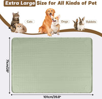 Cat Food Mat Extra Large Silicone Pet Bowl Mat 40''x28'' - Green / 40"L x 28"W - image 2
