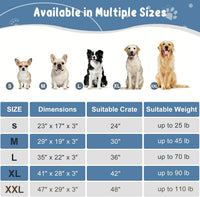 EMPSIGN Dog Bed Mat Crate Pad Mattress, Ultra Soft Pet Kennel - Navy/Grey / S(23"*16"*3") - image 4