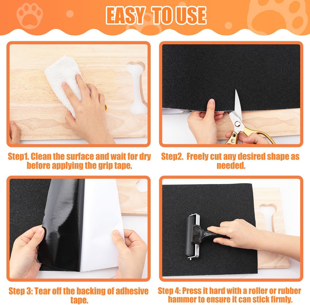Pet Nail Self Adhesive Replacement Emery Paper - 10in*17.7in / Black - image 3