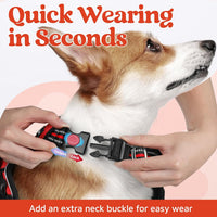 rabbitgoo Dog Harness for Large, No Pull 3 Buckles Easy On & Off – Essentials for Dogs - Red / Medium - image 2