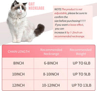 Hillban cat chain collar in rose gold and pink with zirconia diamonds and a bell tag - view 2