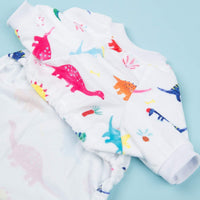CuteBone Dog Halloween Pajamas Puppy Onesies Small Dogs Soft Pjs Coat - XX-Large / White Dino - image 3