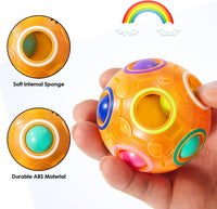 Vdealen Magic Rainbow Puzzle Ball - Orange - image 3