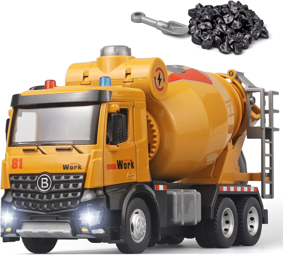 OANMYJJO diecast toy crane truck with extended boom and telescoping hook - view 2
