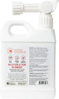 Skout's Honor Flea and Tick Yard Spray - Natural Peppermint & Cedarwood Formula, Helps to Protect from and Against Fleas, Ticks and Mosquitos, Covers upt o 5,000 Sq F, 32 oz.