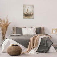 Jesus and Lamb Wall Art Christian Jesus Lamb Canvas Wall Decor Christ Religious Pictures painting Print Framed Artwork Decorations Gifts for Living Room Bedroom Prayer Room Church 16"x20"