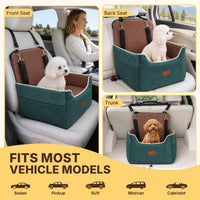 ALL GOOD PET SUPPLIES Dog Car Seat for Small/Medium Dogs Under – Essentials for Dogs - Green/Brown - image 4