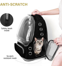 Cat Backpack Carrier, Breathable Cat Carrier Large Space Bubble Pet Backpack for Kitty Small Dog up - Black - image 4