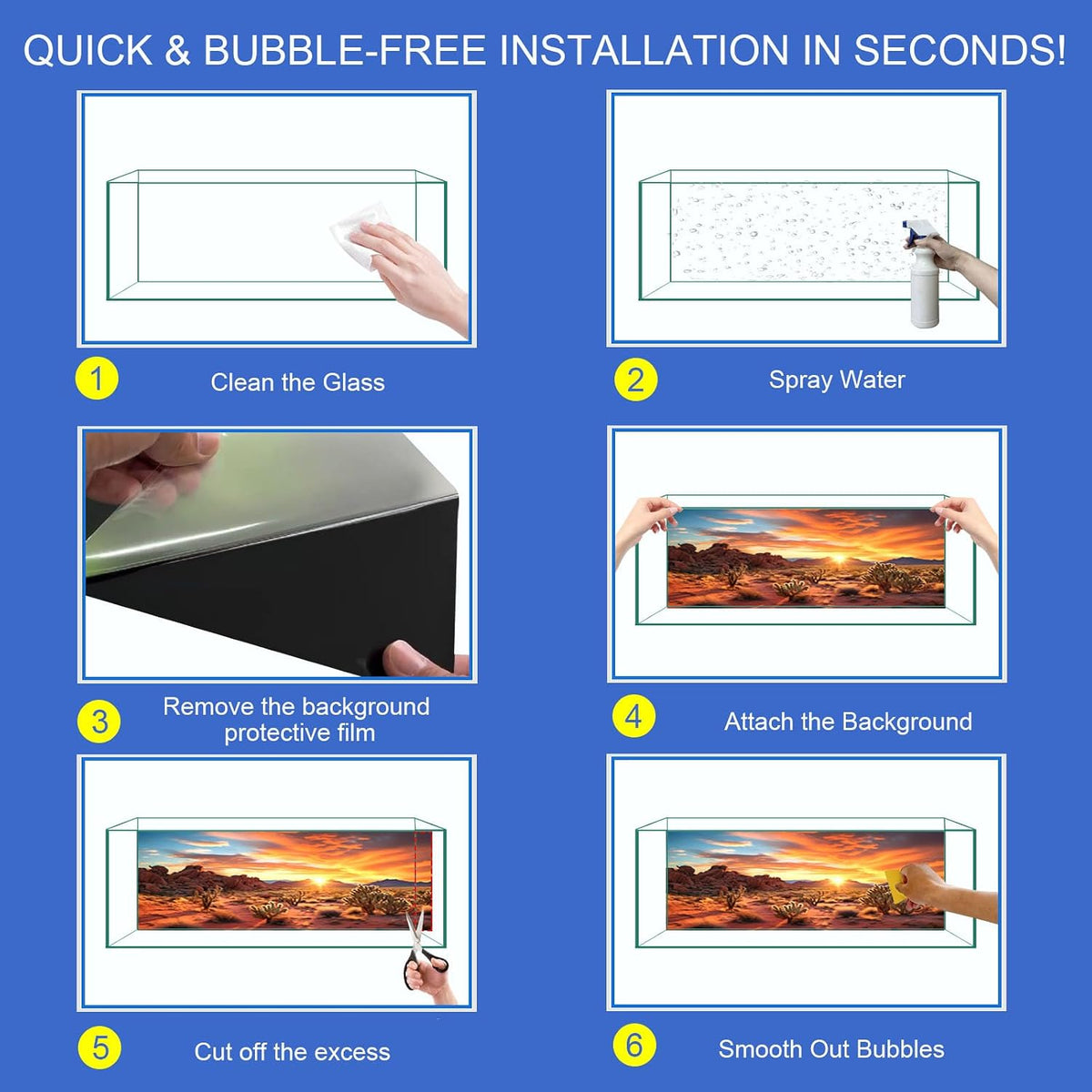 Reptile Background Film, Static Cling, Glue-Free, Desert - 11.8 X 23.6 Inches - image 3
