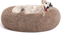 MIXJOY Orthopedic Dog Bed Comfortable Donut Cuddler Round Pet Beds - M(30’’x 30’’) / Brown