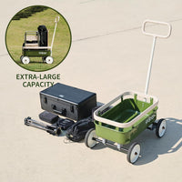 Kidpop PULA-Wild 3-in-1 kids pull along wagon and push walker in white with wooden cover - view 9