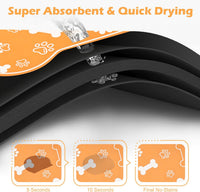 Dog Cat Food Mat, Rapid Absorbent Pet Feeding Mat - 29"L x 17"W / Bone Shaped Orange - image 2