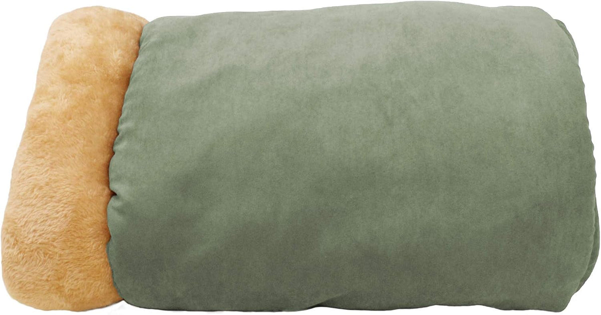 4 in 1 Self Warming Burrow Cat Bed Hideway Sleeping Cuddle Cave – Essentials for Cats - Sage Green - image 2