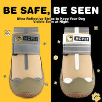 Dog Boots Waterproof Dog Shoes for Medium Large Dogs - Khaki / Width 2.55 in - image 4