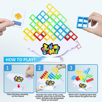 48PCS Stacking Game for Adult & Kids with 48 Cards - 48PCS Tower Stack - image 3