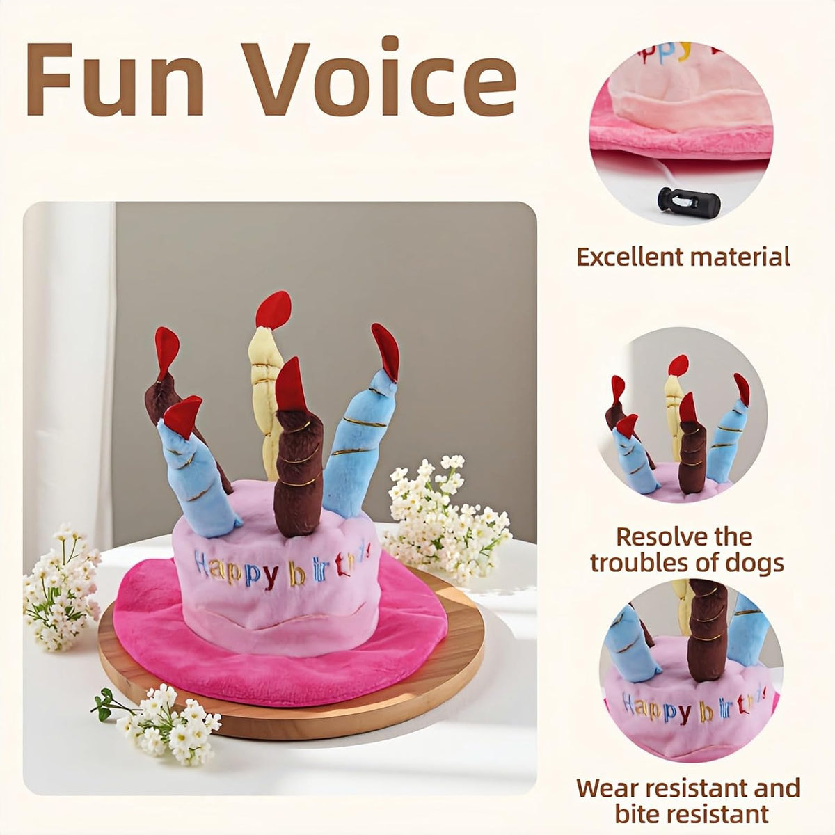 Cute Pet Party Hat for Dogs&Cats - Pink - image 4