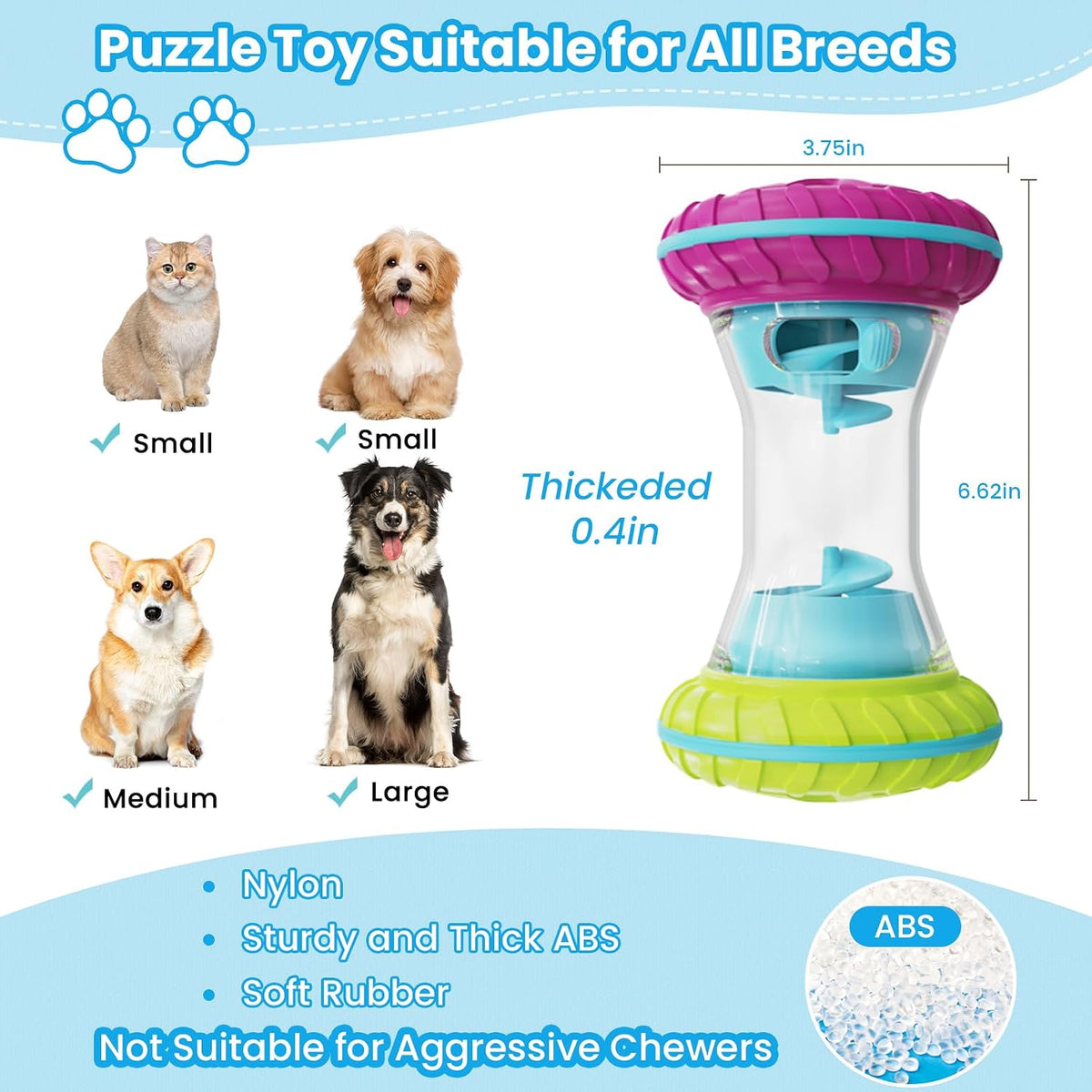 Interactive Dog Toys, Dog Puzzle Toys for Smart - Green - image 2