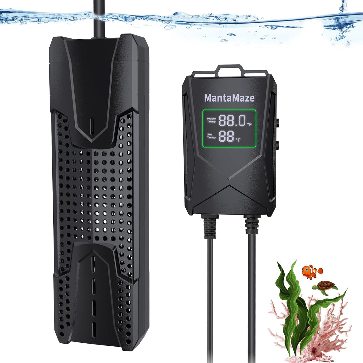 Submersible Aquarium Heater - 800W for 80-175 Gallon