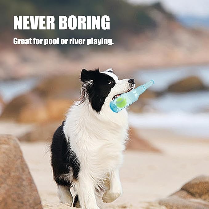 Dog Squeaky Floating Toy for Small Medium Large Dogs Training Fetch Indestructible Dog Chew Toys Indoor Pool Beach Outdoor Pet Supplies Blue S