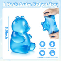 Bear Squishy, Stress Bear Taba Squishy - Blue - image 2