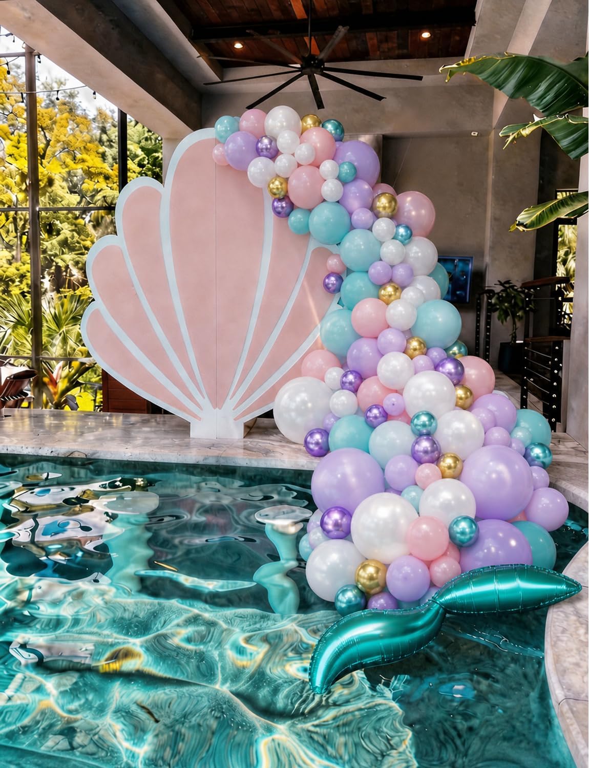 Pastel Rainbow Balloons Arch Garland Kit for Pastel Party Decor – Fun for Kids & Family - Mermaid - image 4