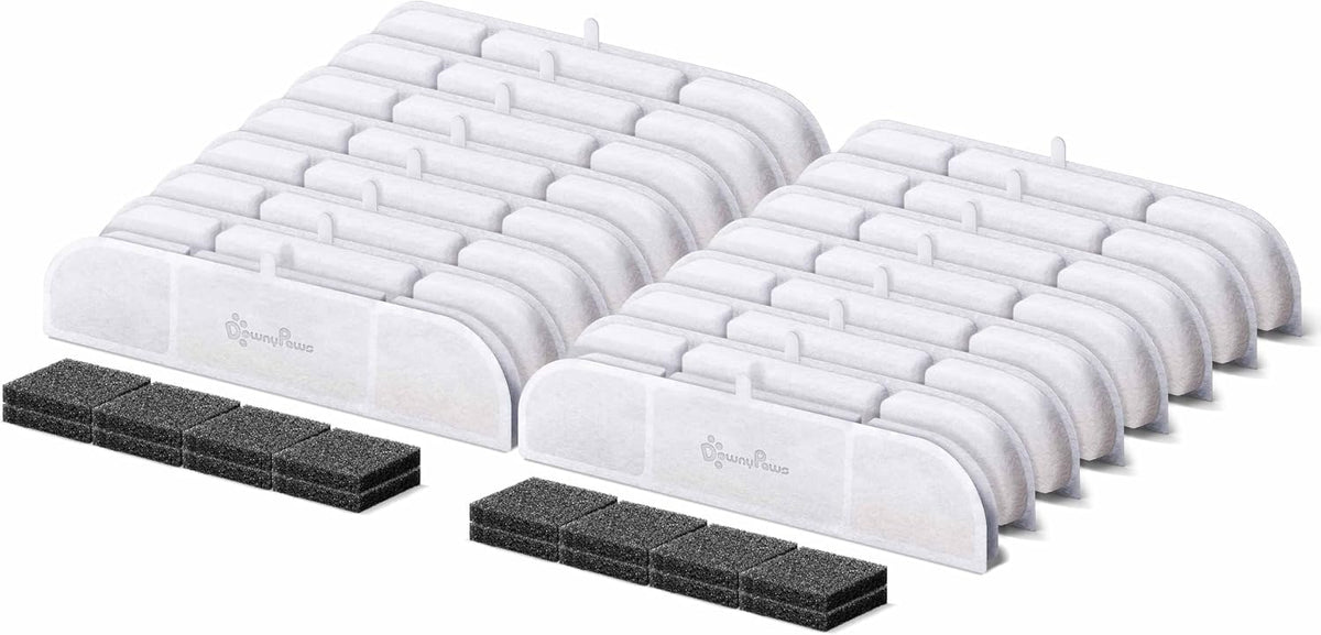 DownyPaws 6 Packs Replacement Filters for Battery Operated Cat Water - 16 Packs