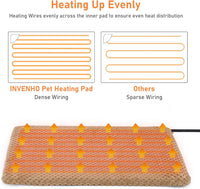 Heated Dog Bed, Waterproof Adjustable Temperature Dog Cat Heating Pad with Timer, Indoor Pet - L: 35" x 24" / Brown - image 2