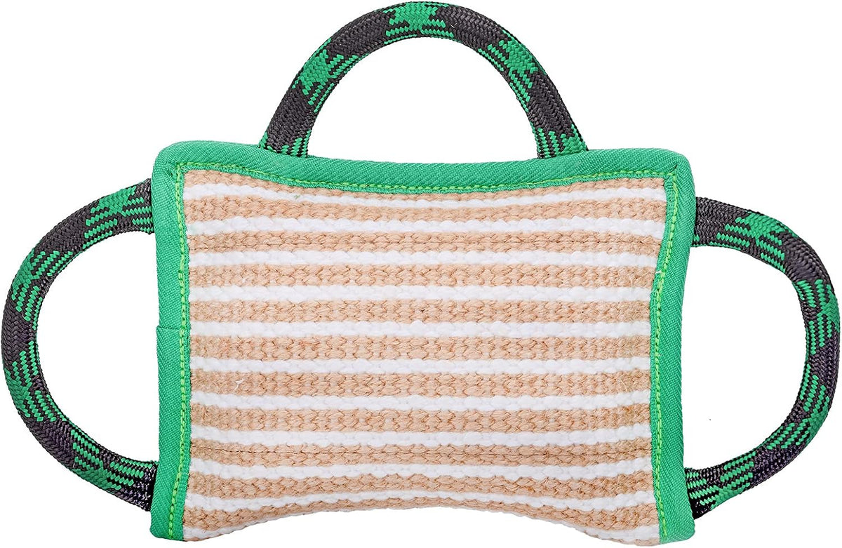 Dog Toy, Tug of War Jute Bite Pillow - Style 1