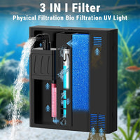 Aquarium Filter for 55-150 Gallons Tank - Black / 20-55 Gallon Tank w/ UV - image 4