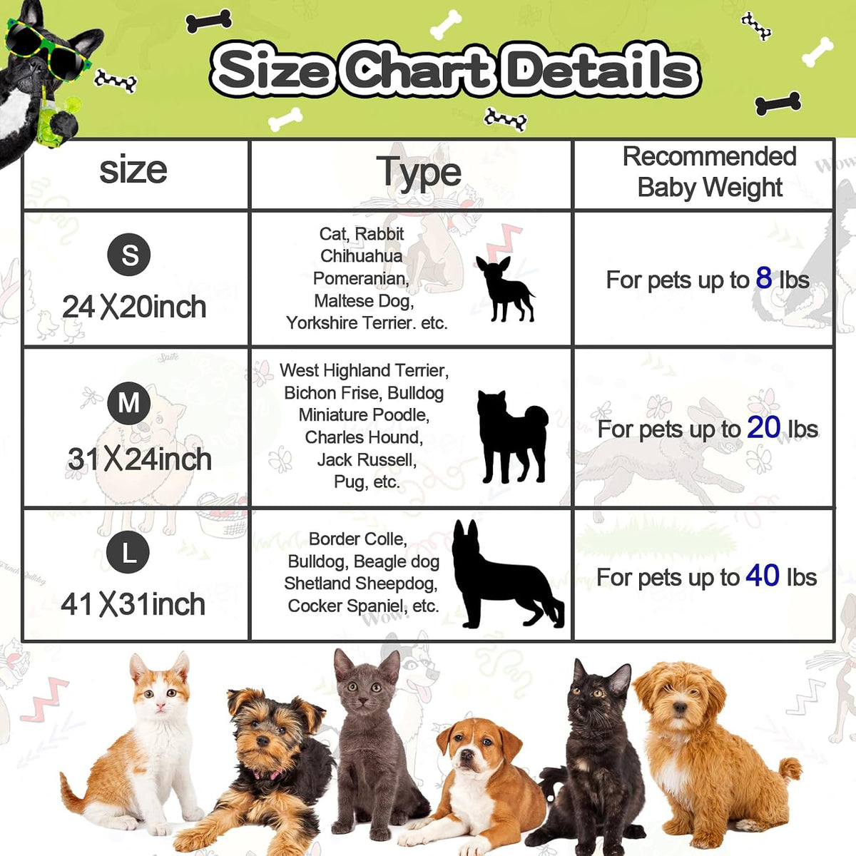 Rezutan Blanket for Large Dogs & Cats Soft Reversible Cute Paw 40"x31" – Essentials for Dogs - Grey/Blue/Yellow / Small,23x16Inch - image 4