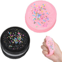 3pcs Squishy Textured Stress Balls Silky Fidget Toys - 2pcs-cookie