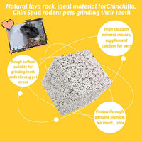 24 PCS Chinchilla Chew Toys Lava Blocks Hamster Chew Toys – Essentials for Small Pets - 20 Pcs-Square / 1.57 Inch Diameter - image 3