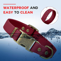 Wisedog Rubber Dog Collar with Quick Release, XS 8.5"-12" - Burgundy / XS(Collar:8.5"-12") - image 3