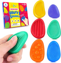 Fidget Toys Sensory Stone for Kids: 6 Pack Textured Soft Worry Stone - 6 Count (6 Packs of 1)
