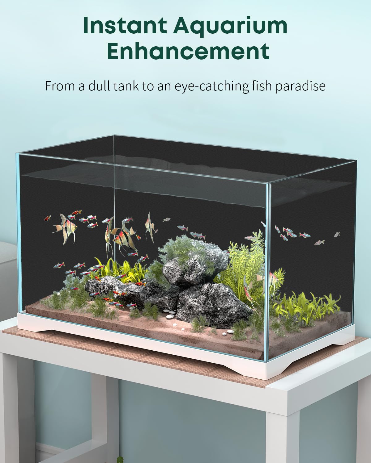 Pawfly Black Aquarium Background - 78.7" x 23.6" - image 3