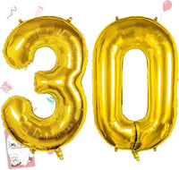 40 Inch Gold Number 1 Balloon - Gold Balloon / 40 Inch Number 30