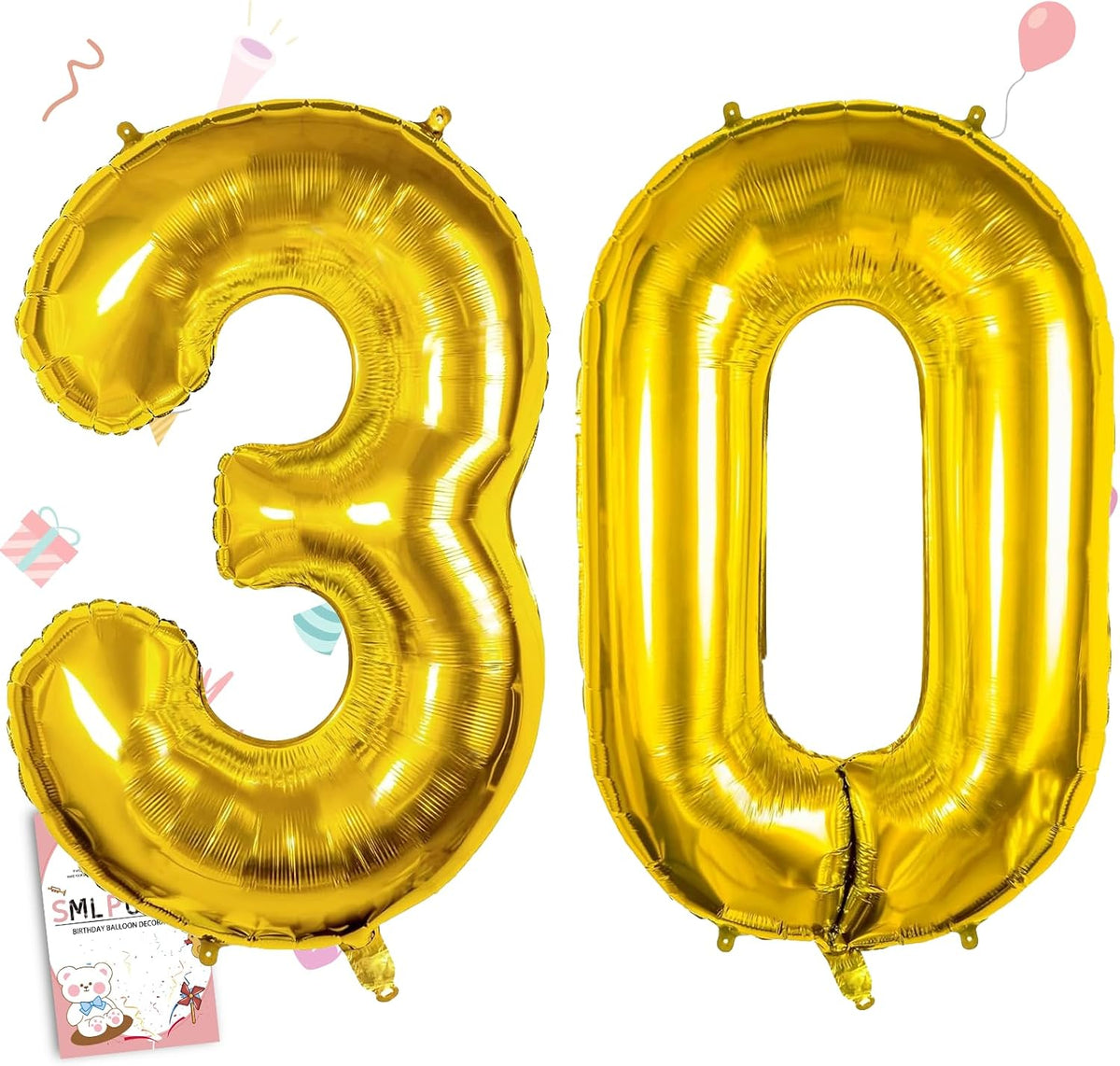 40 Inch Gold Number 1 Balloon - Gold Balloon / 40 Inch Number 30