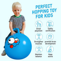 U&C Planet Hopper Ball, 18In Bouncy Ball with Handle for Kids Ages 3-6 – Fun for Kids & Family - 3-6 Years / Blue Ghostface - image 4