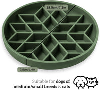 OHMO Slow Feeder Dog Bowl, 5.9" Lick Mat for Dogs, Tree of Life - Camo Green / Diamond-M(7.3“) - image 2