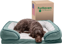 FurHaven Cooling Gel Dog Bed for Large Dogs - Large / Celadon Green