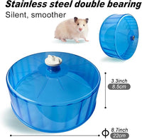 Hamster Wheel,Silent Wheel,Super Silent Hamster Exercise Wheels,Silent Hamster Wheel,Adjustable Stand Hamsters Exercise Wheels,Quiet Rat Wheel (Φ 8.7 inch, Blue)