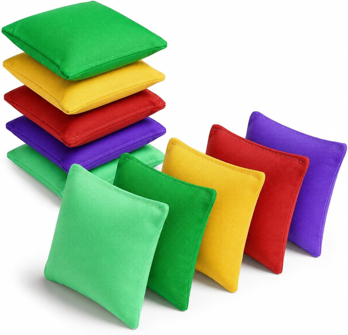 Small Colorful Nylon Bean Bags for Hand Toss Games - 2.7in-10 Pcs
