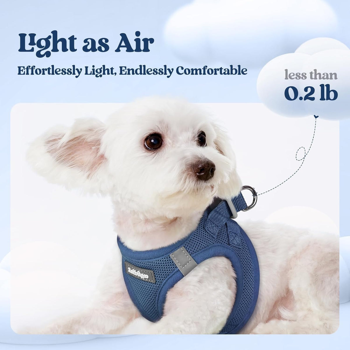 rabbitgoo Dog Harness Small Sized and Leash Set - Navy Blue / Xxs (chest: 12.4 - 14.2") - image 3