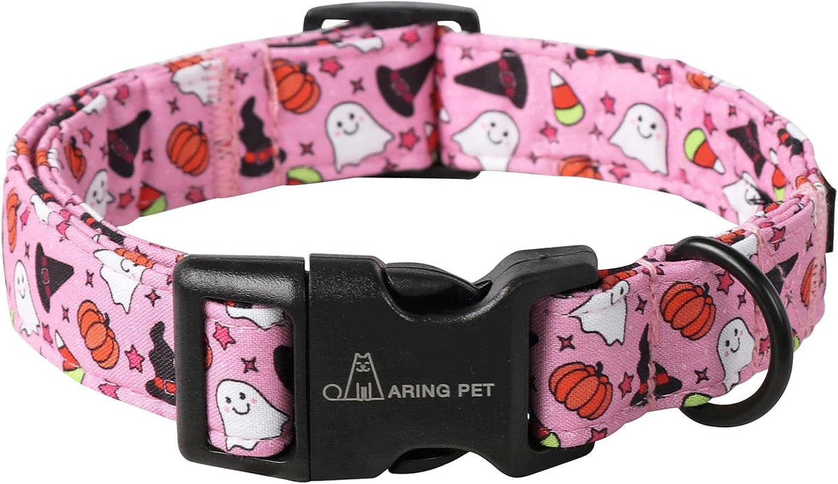 ARING PET Halloween Dog Collar-Cute Fall Dog Collar for Small Dogs - X-Small / Halloween Pink Party
