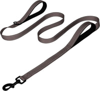 Joytale Reflective Dog Leash for Medium & Large Dogs - 5 ft 2 Handle / Brown