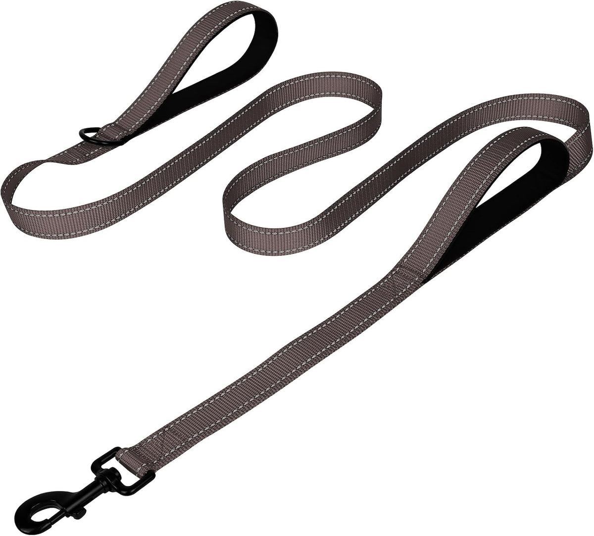 Joytale Reflective Dog Leash for Medium & Large Dogs - 5 ft 2 Handle / Brown