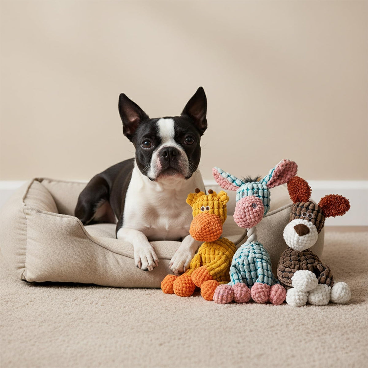 3 Pack Dog Toys Squeaky, Durable Stuffed Plush Puppy Chew Toy – Essentials for Dogs - image 2